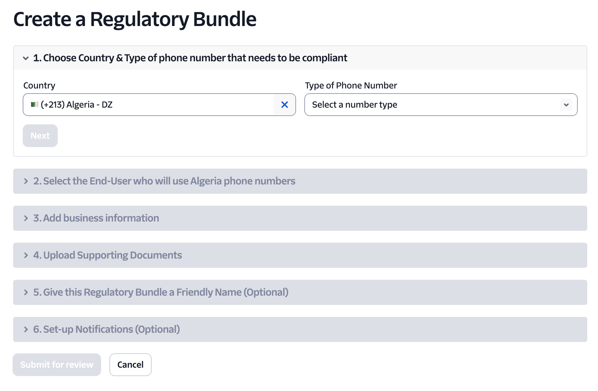 Twilio Regulatory Bundle