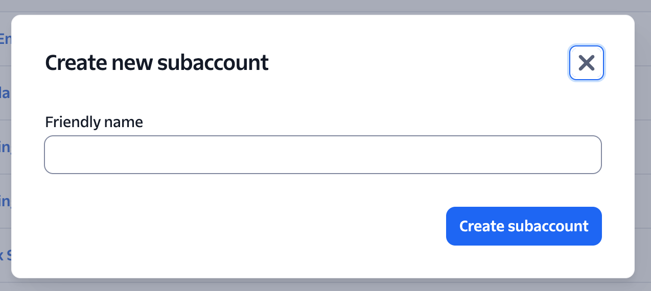 Twilio Account Selector