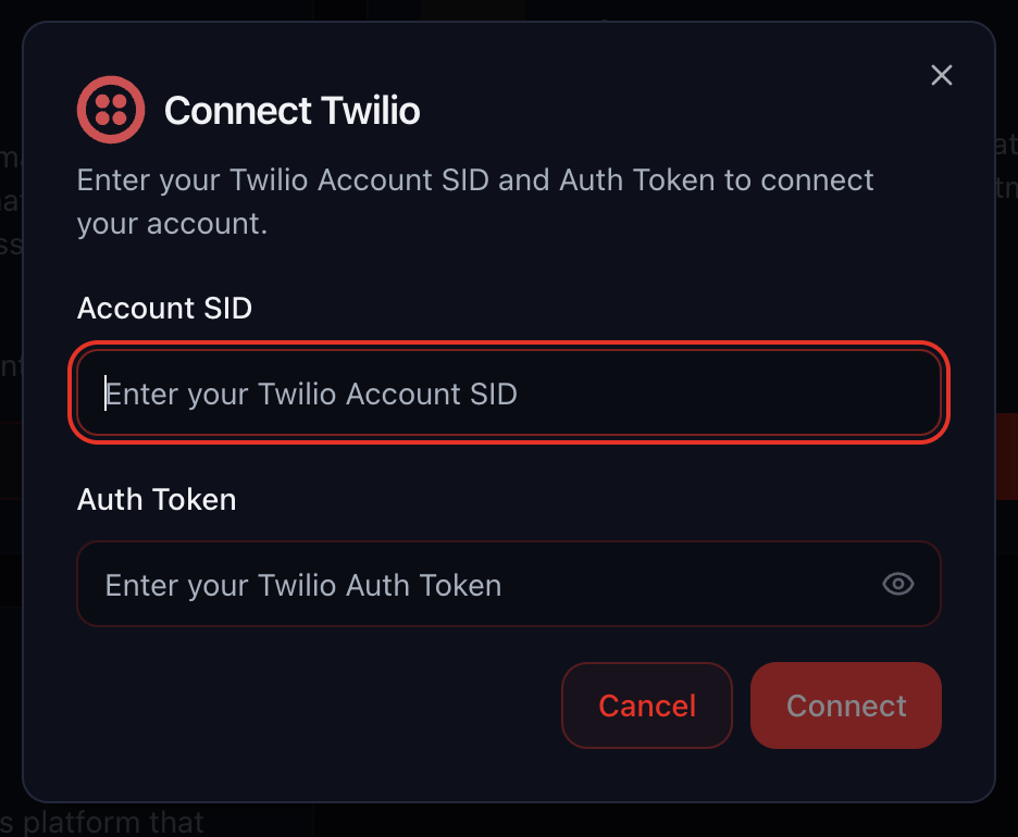 Twilio Integration in Aidan