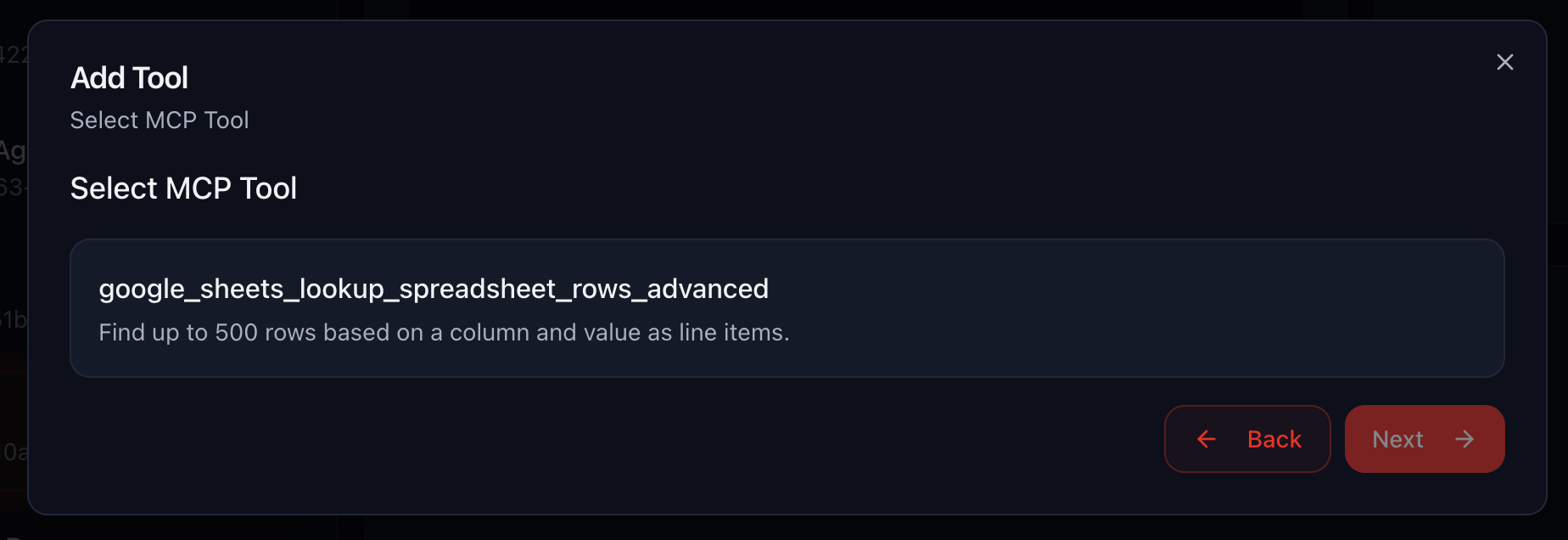 Select Tools for Agent