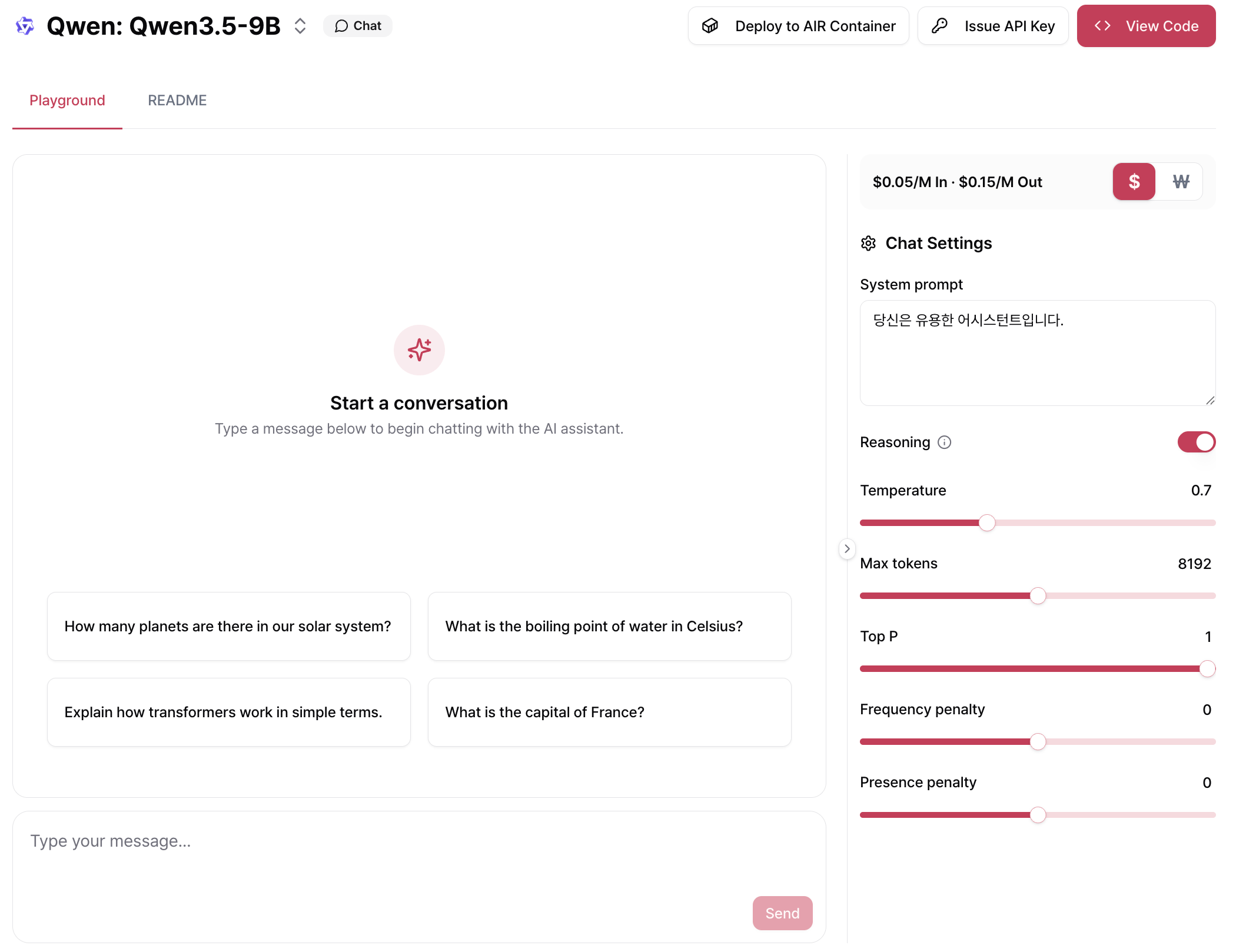 Chat Playground Eng