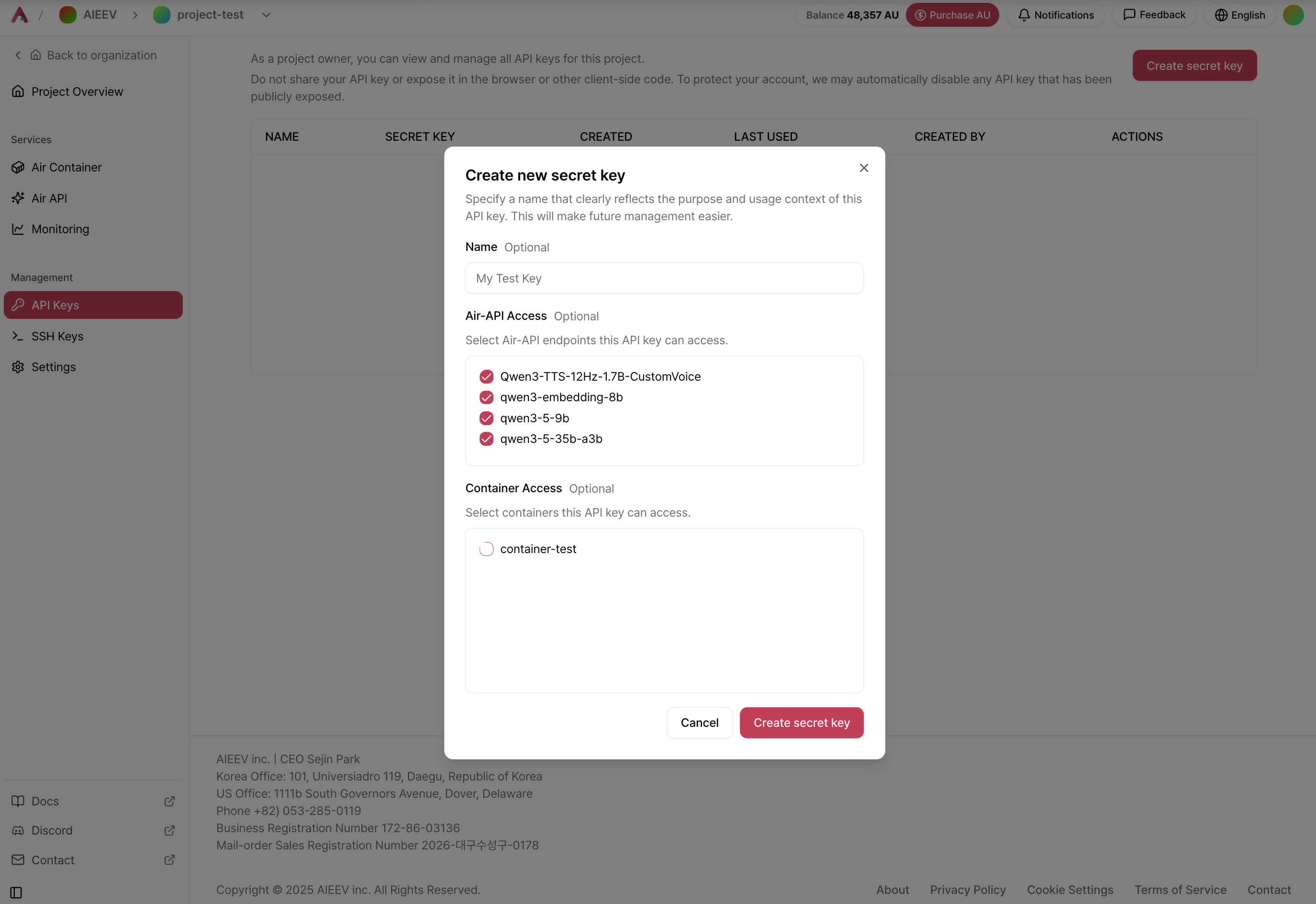Create Api Key Eng