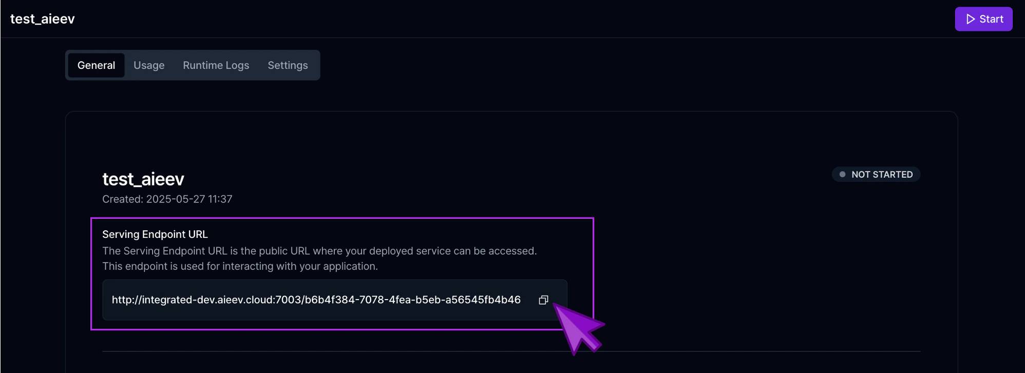 Deployment completion