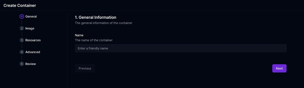 Enter general information