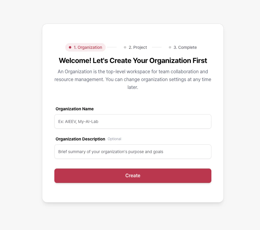 Create an organization