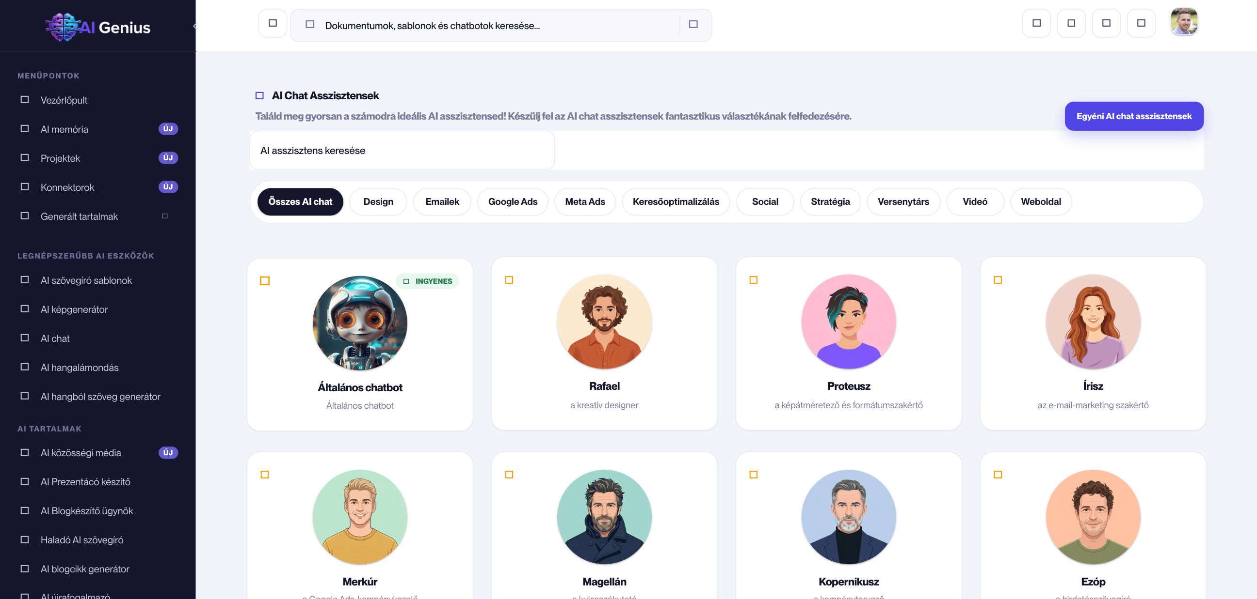 AI Chat asszisztensek