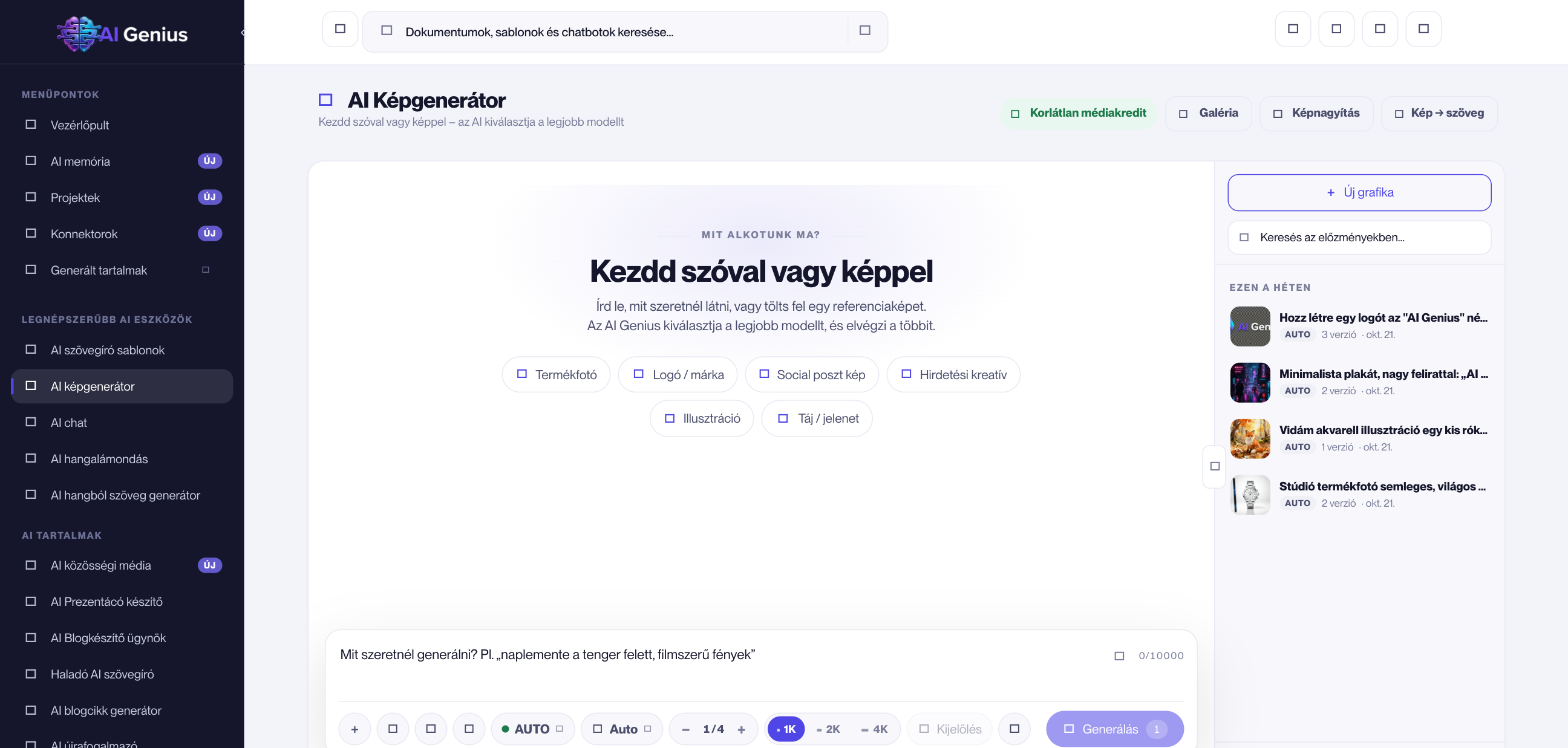 AI Képgenerátor