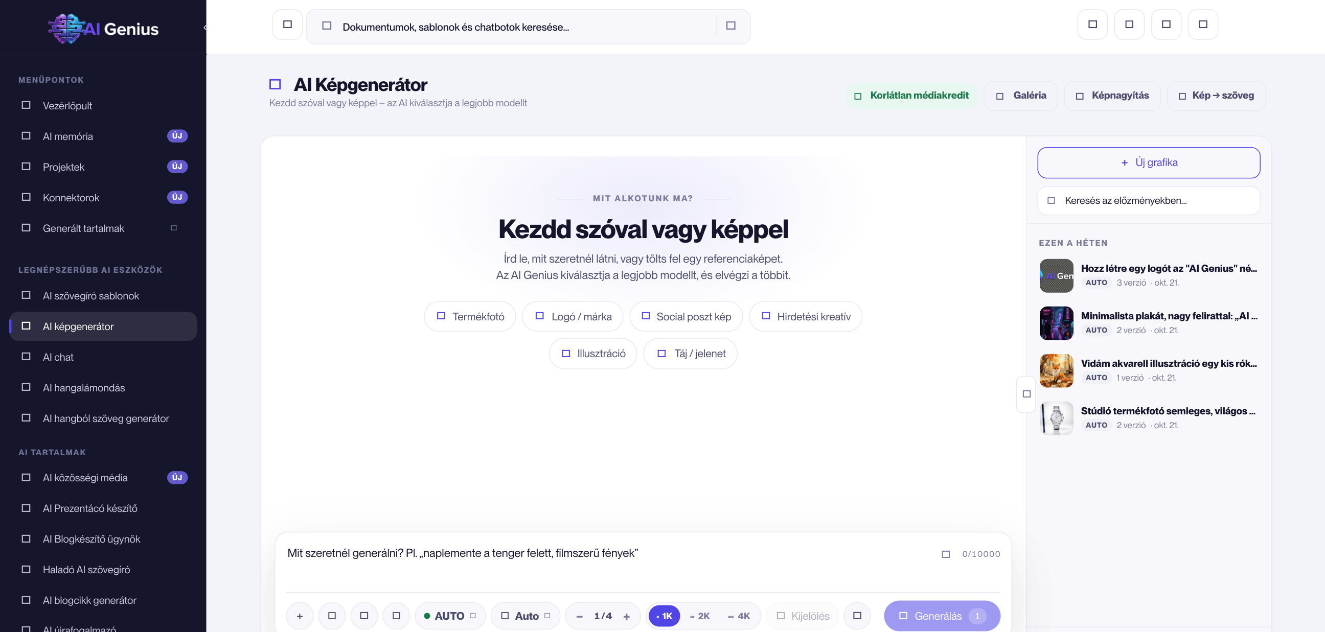 AI Képgenerátor