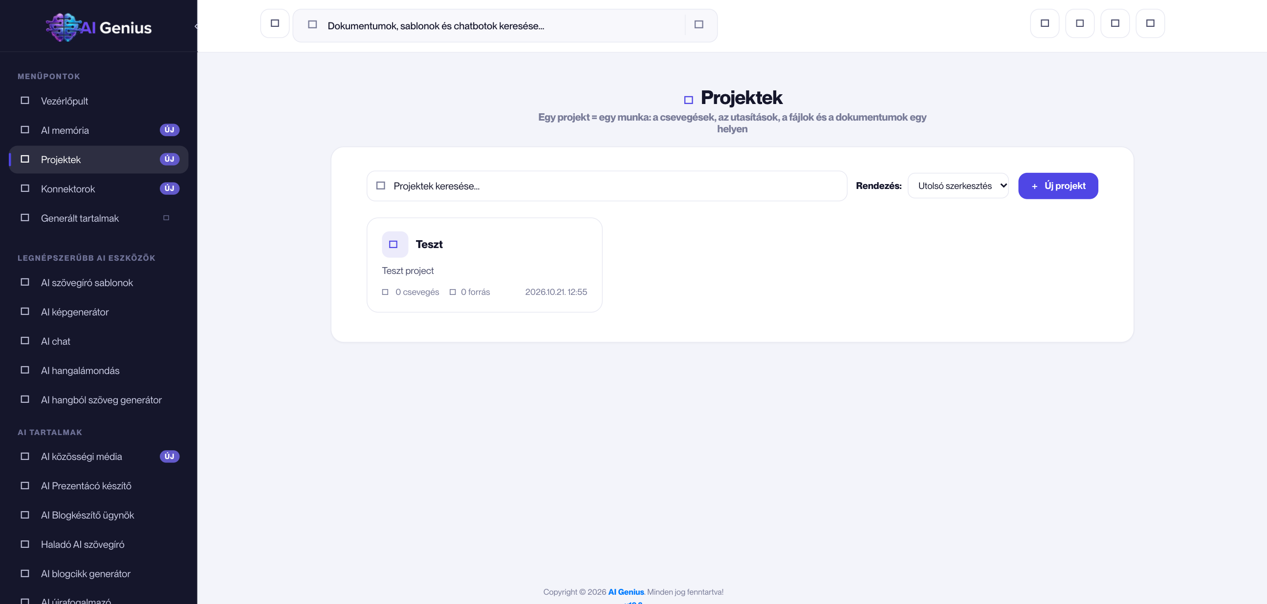 Projektek