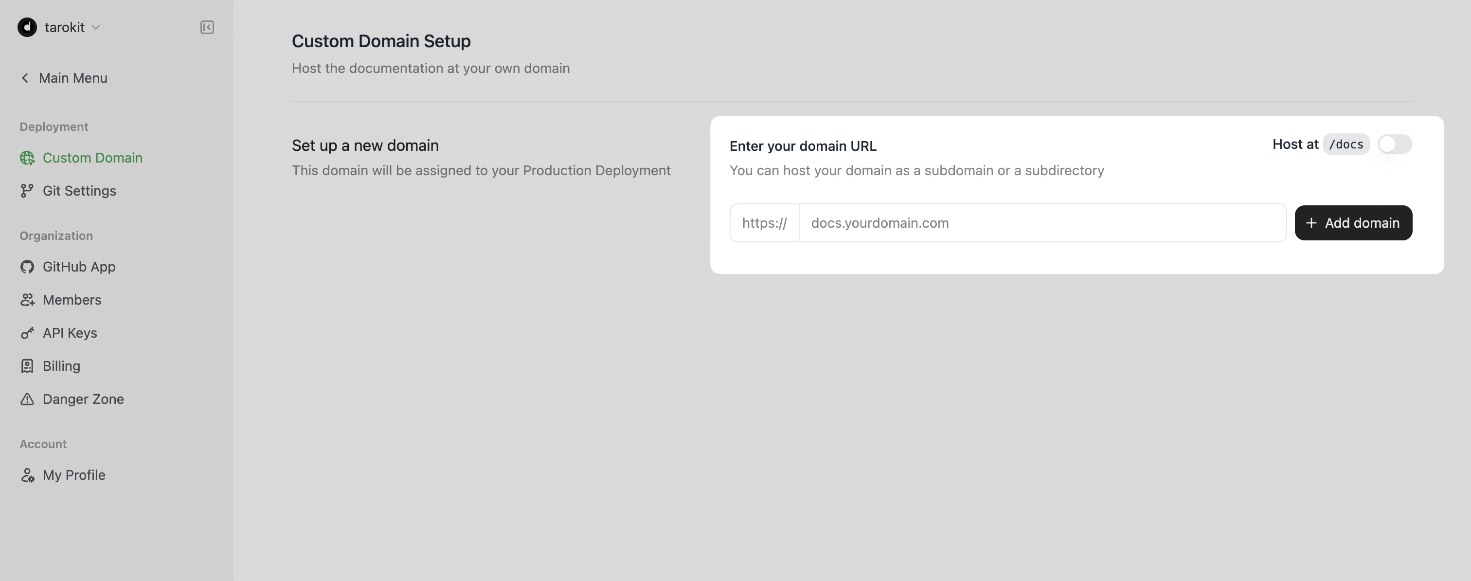 Custom Domain