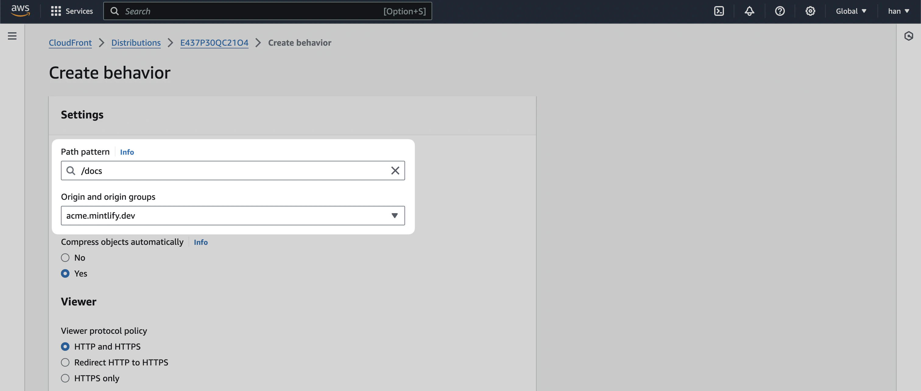 Cloudfront Behavior 2