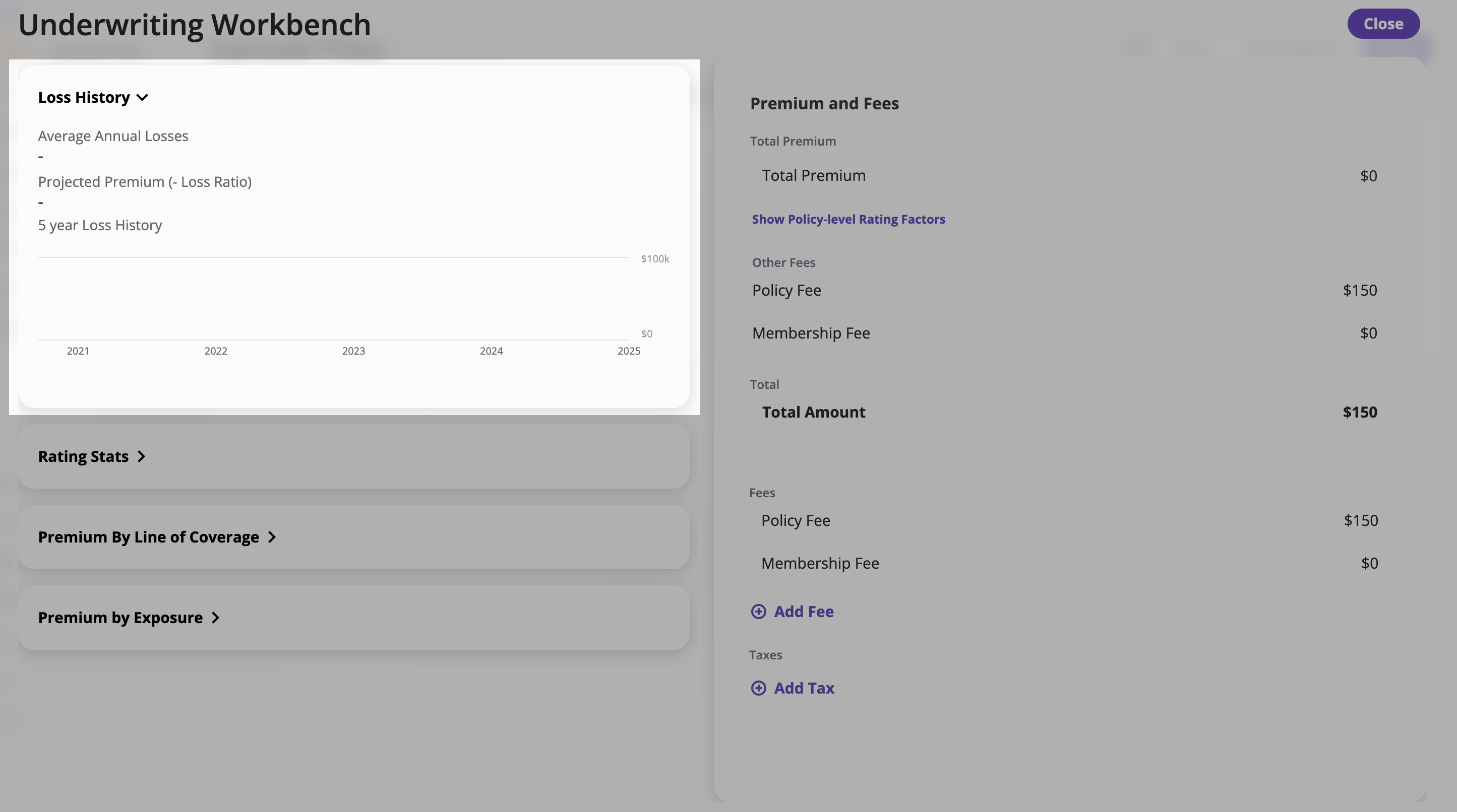 Underwriting Workbench