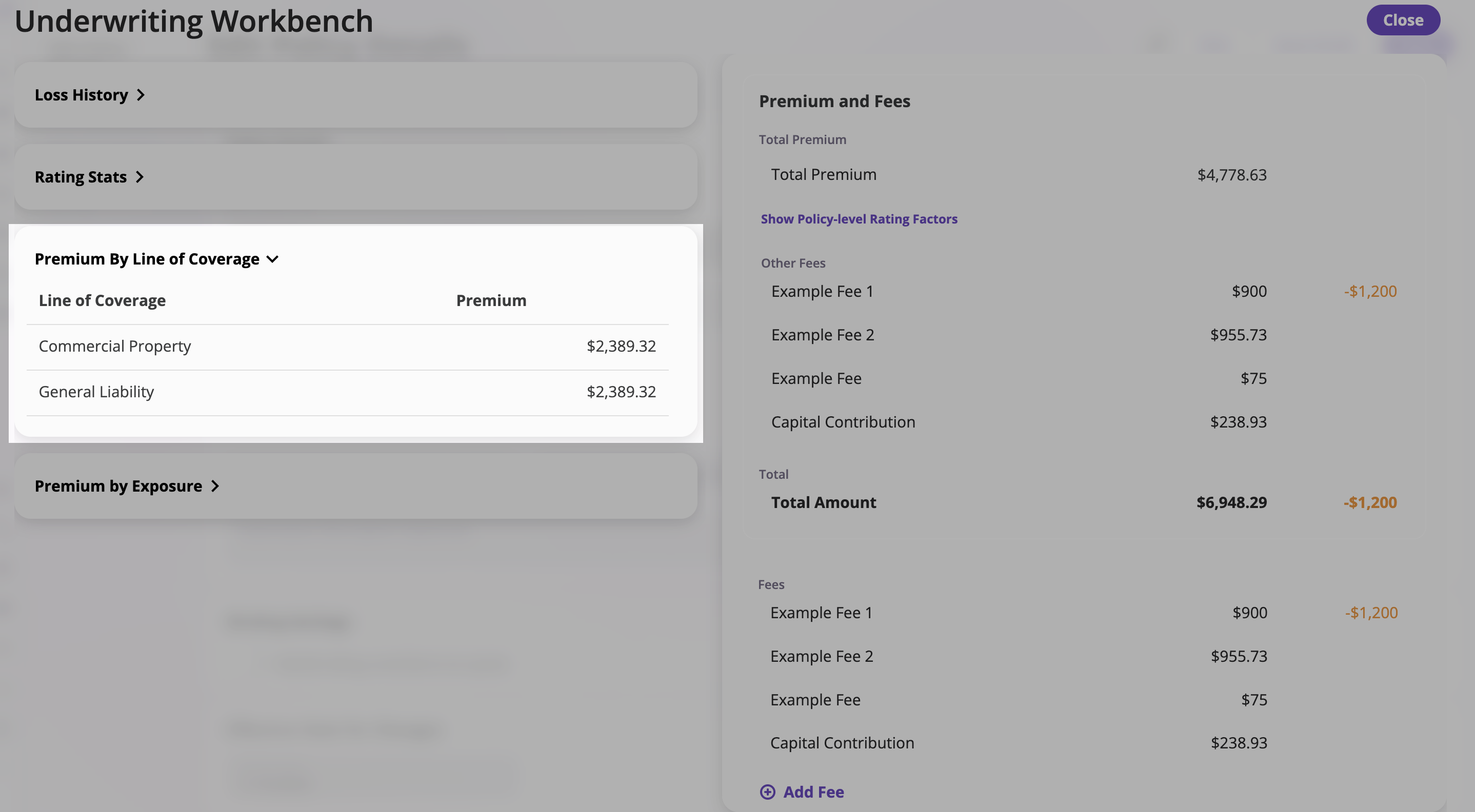 Underwriting Workbench
