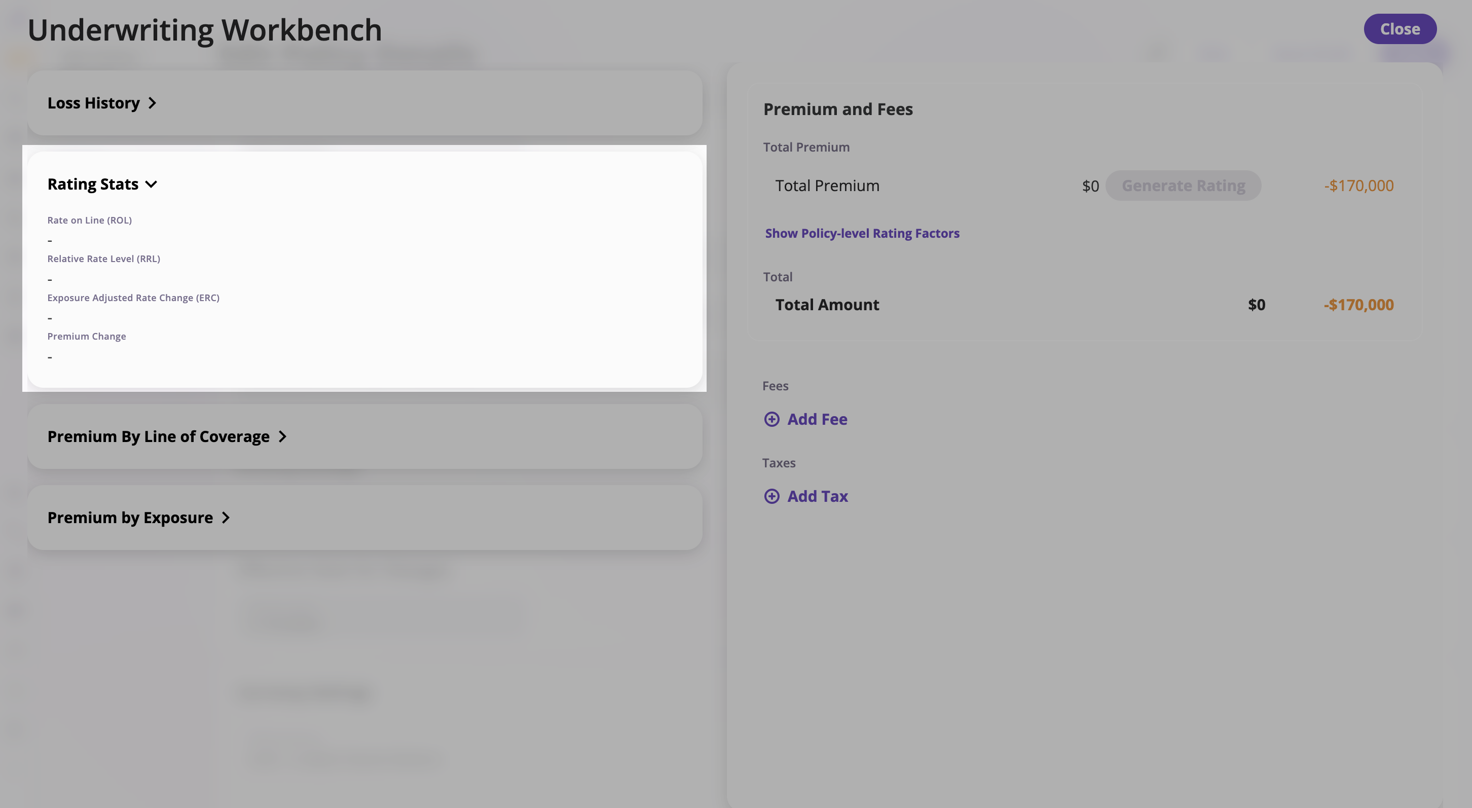 Underwriting Workbench