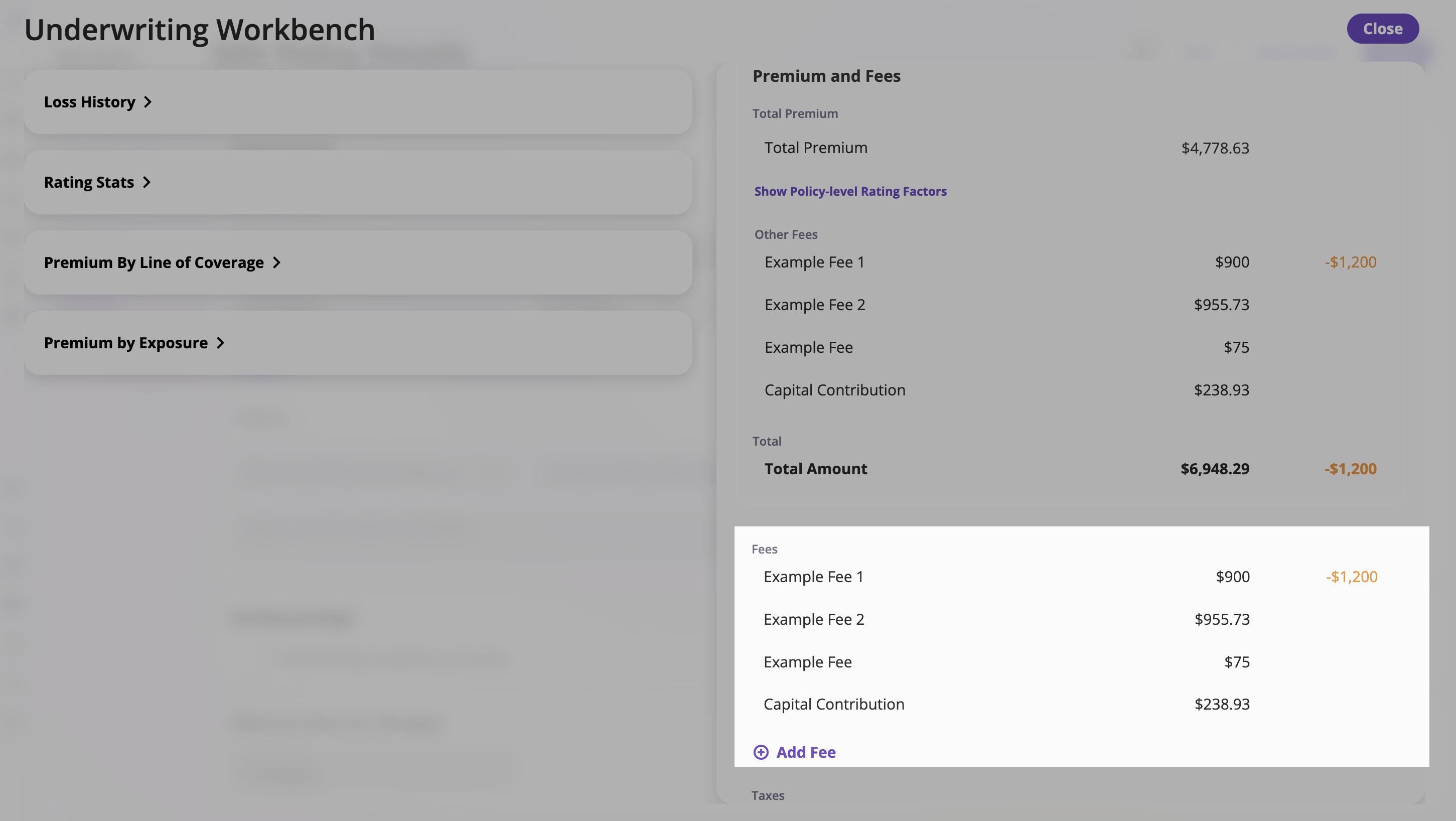 Underwriting Workbench