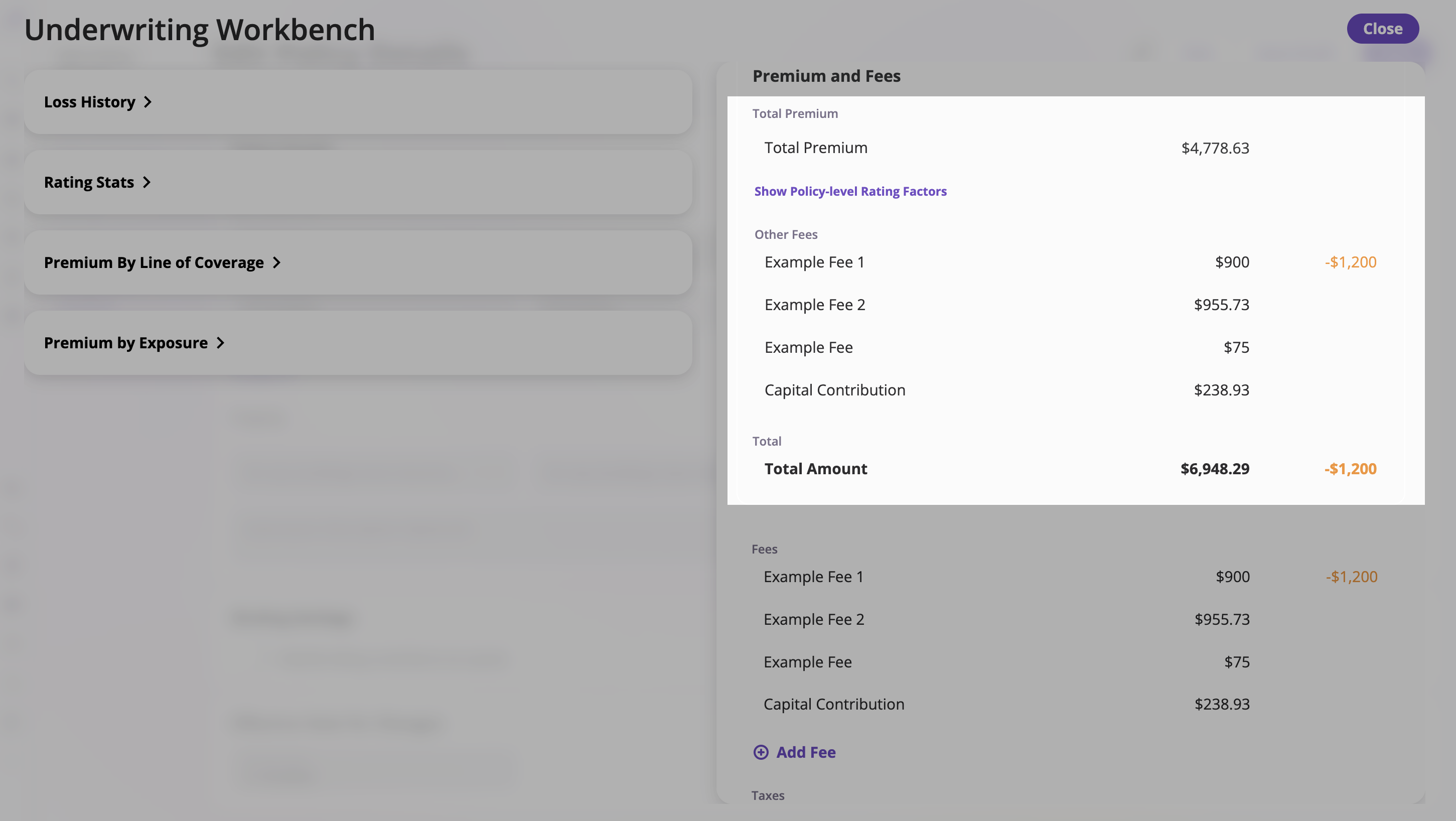 Underwriting Workbench