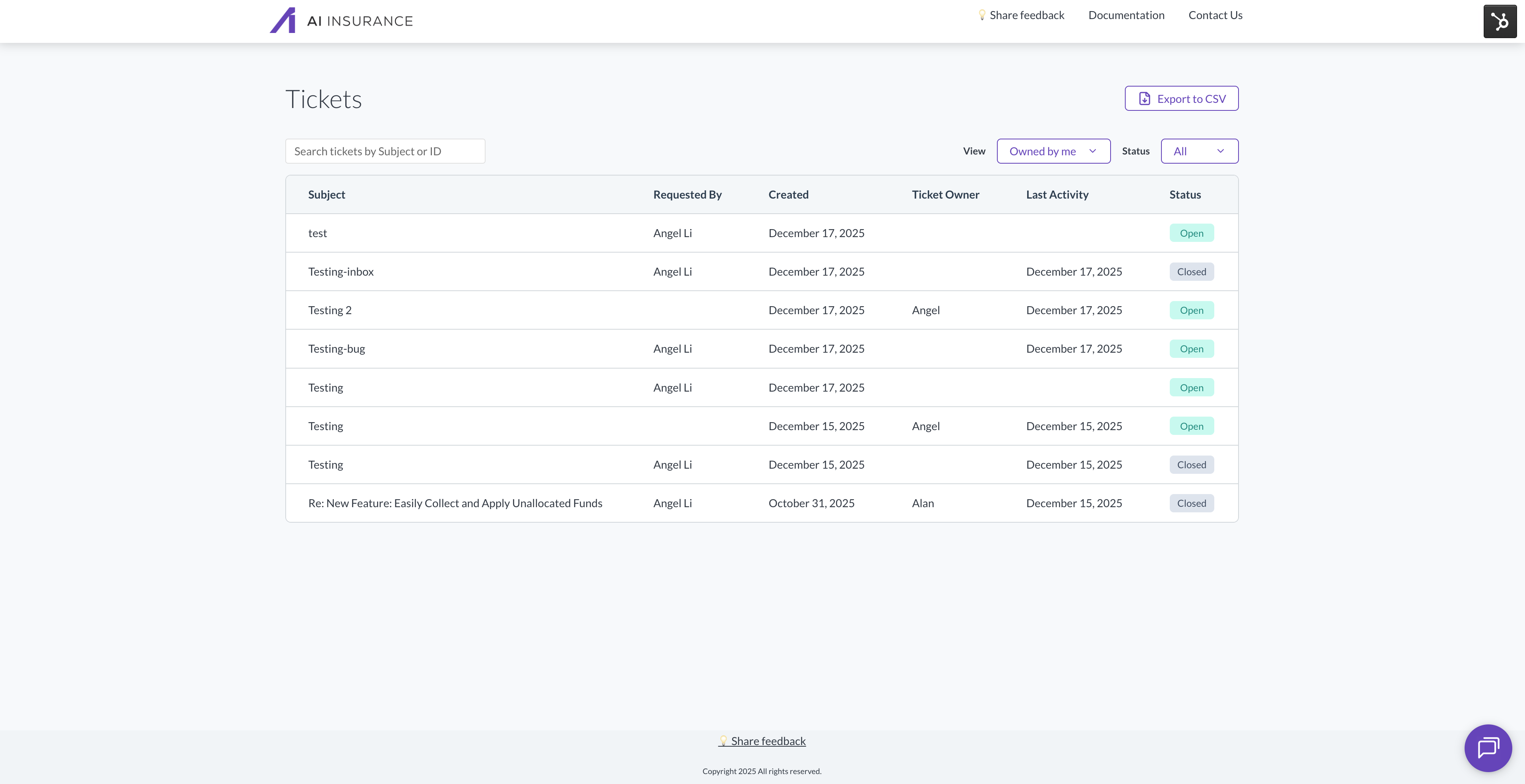 Customer support portal