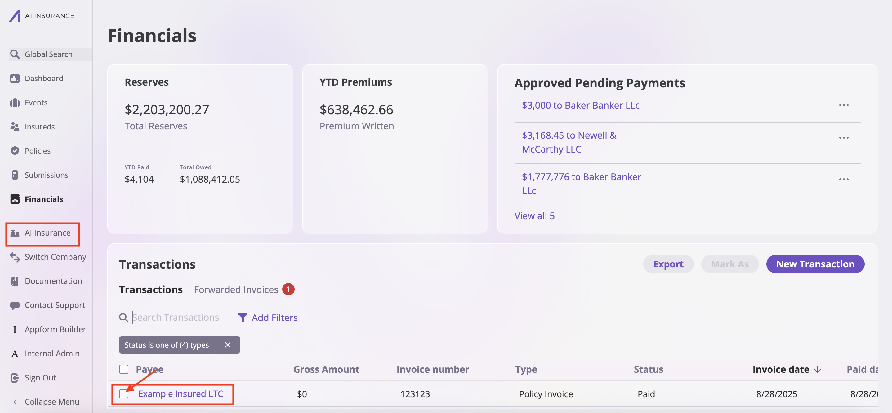 Find invoice location