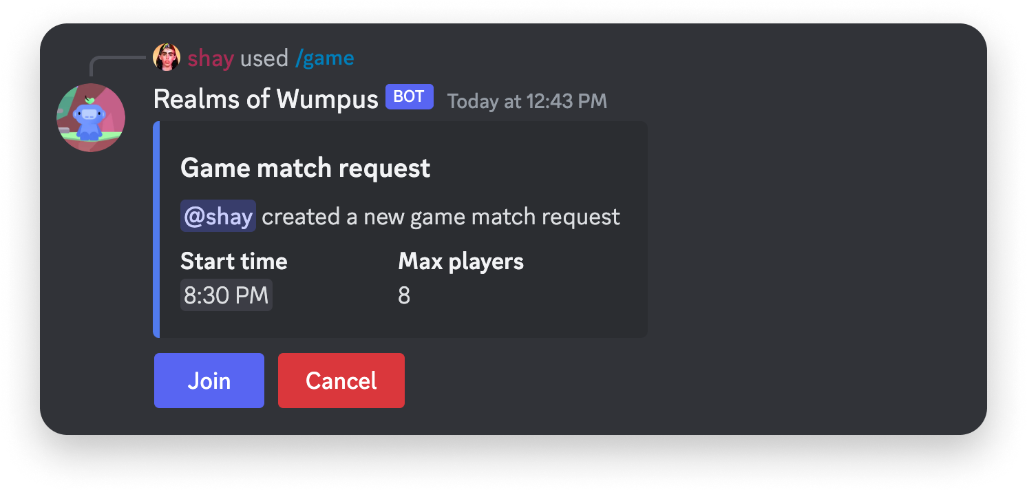 Button message components in a message