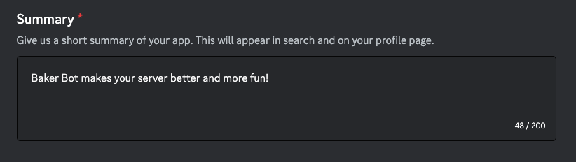 Poorly-written app Summary on the App Directory tab