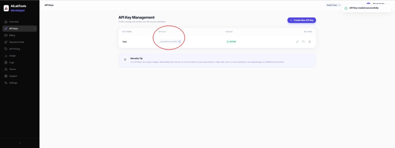Get API KEY Image