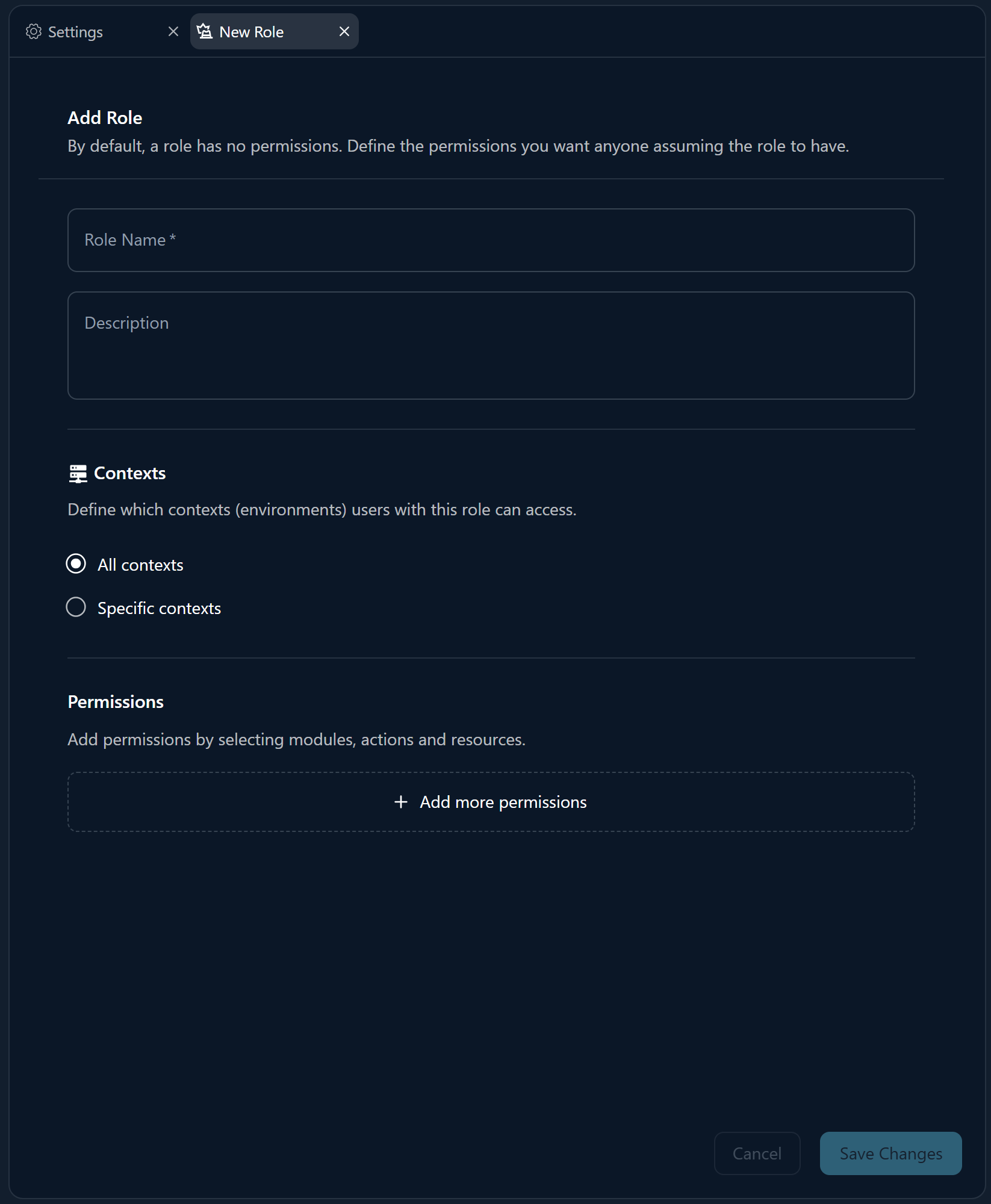 Creating a custom role