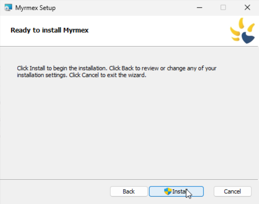 Ready to install myrmex