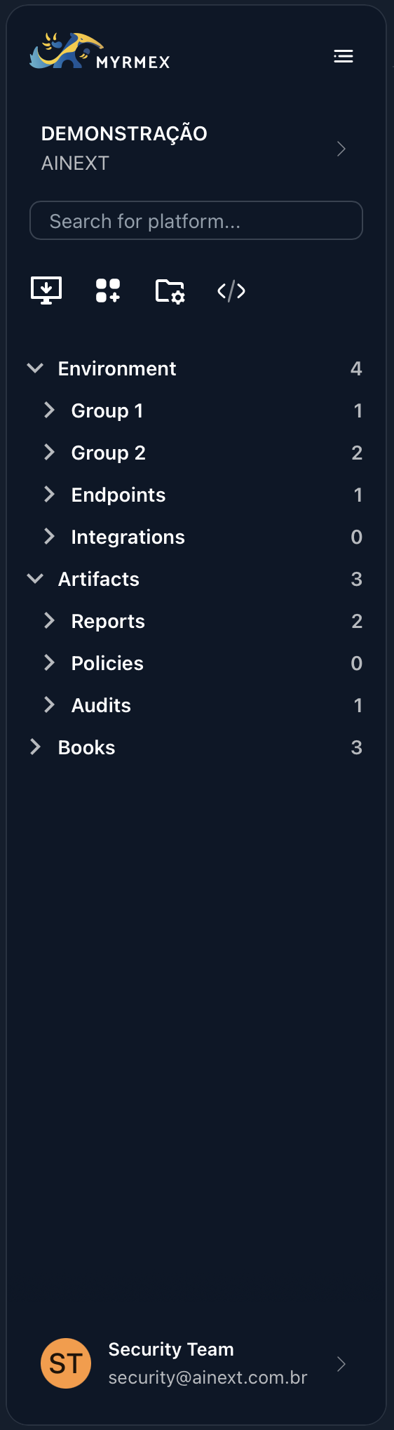 Left Sidebar Navigation