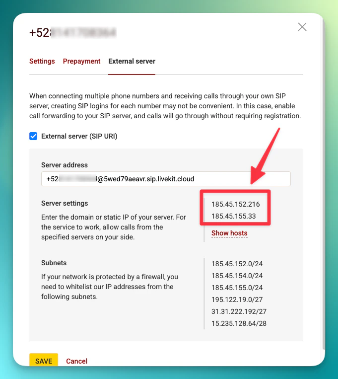 Zadarma PBX IP addresses revealed