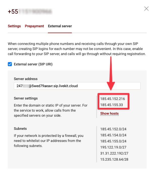 Zadarma SIP IP addresses revealed