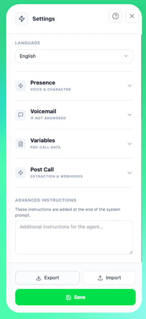 Flow Builder Settings Panel