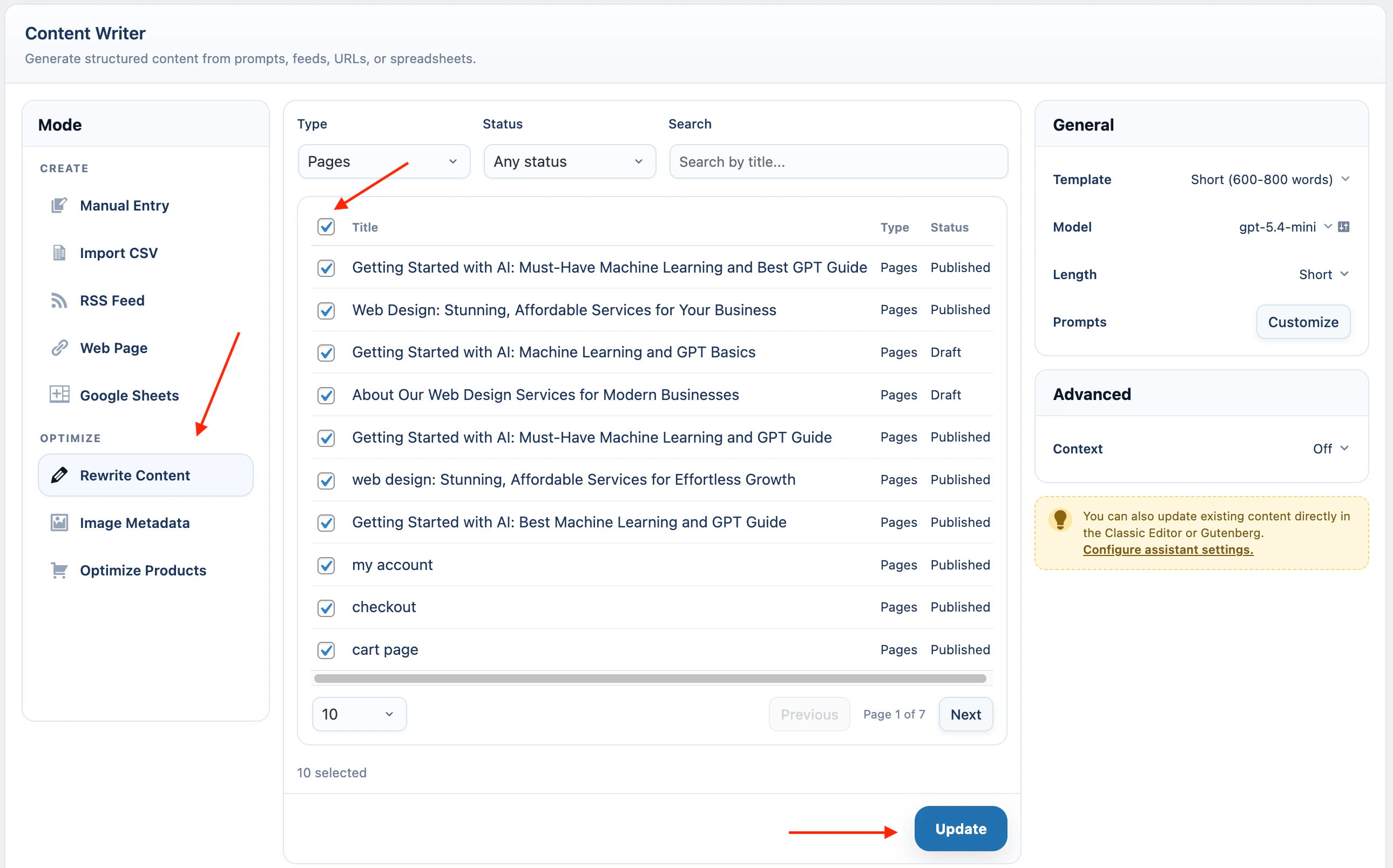 Content Writer Rewrite