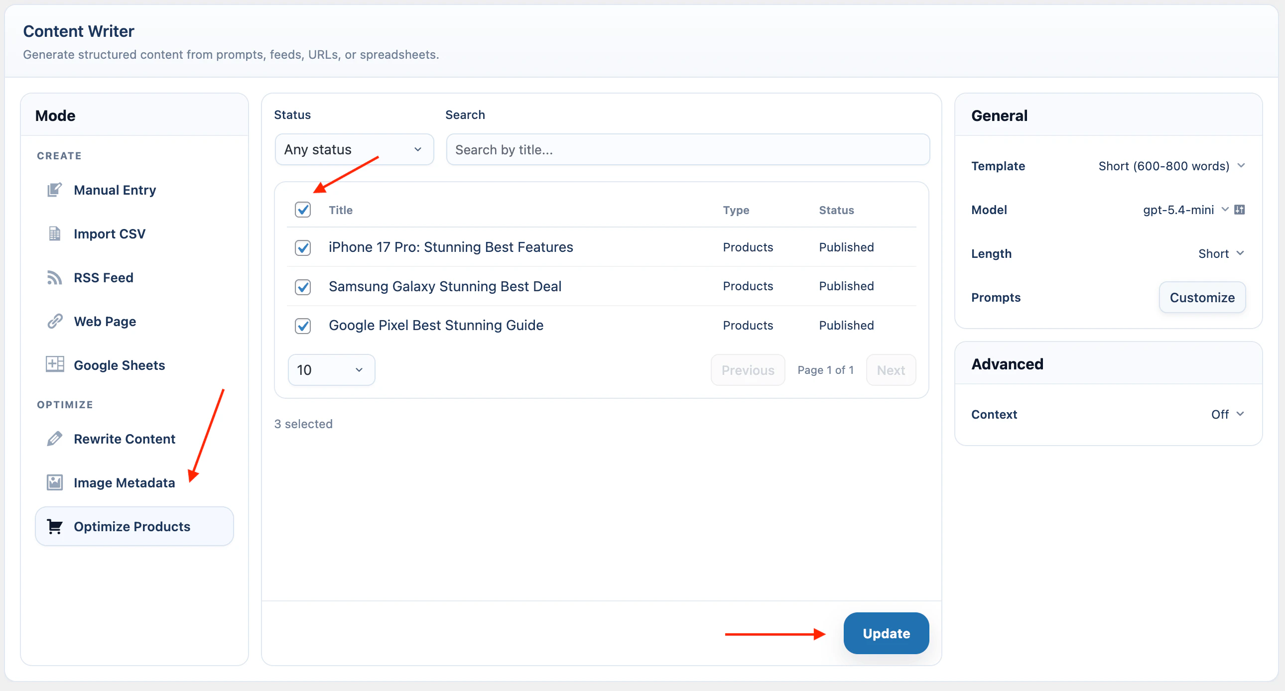 Content Writer WooCommerce