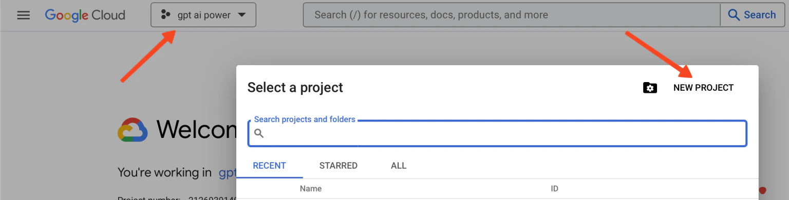 Create a Google Cloud project