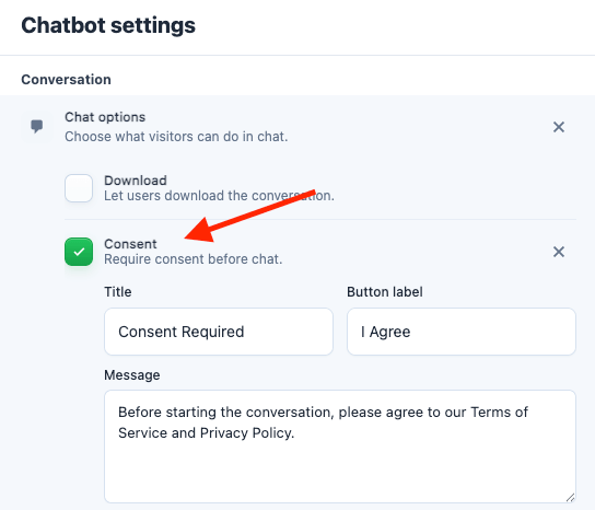 Chatbot Consent