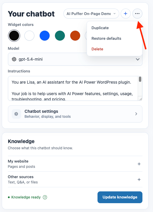Chatbot Actions