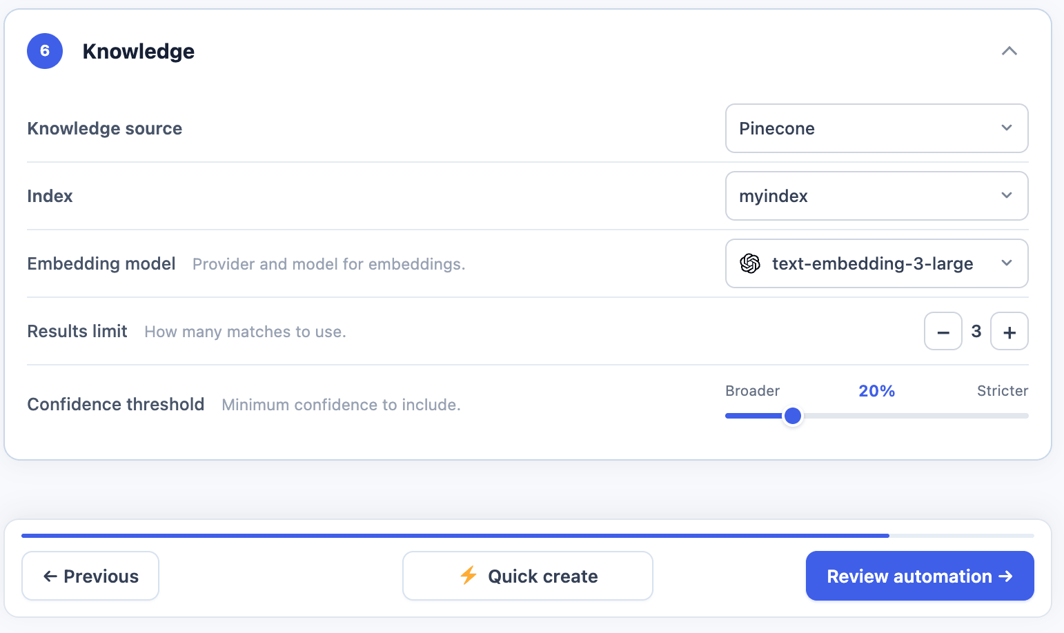 Knowledge Base settings