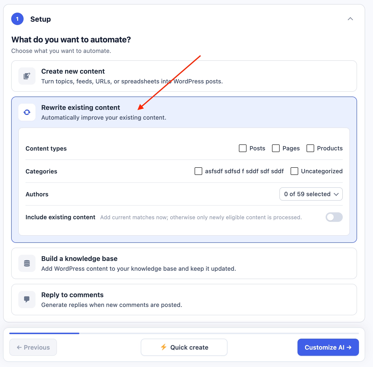 Rewrite Posts and Pages setup
