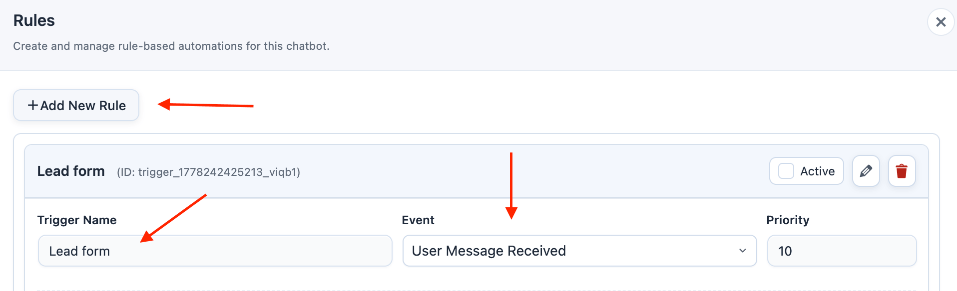 Chatbot Rules