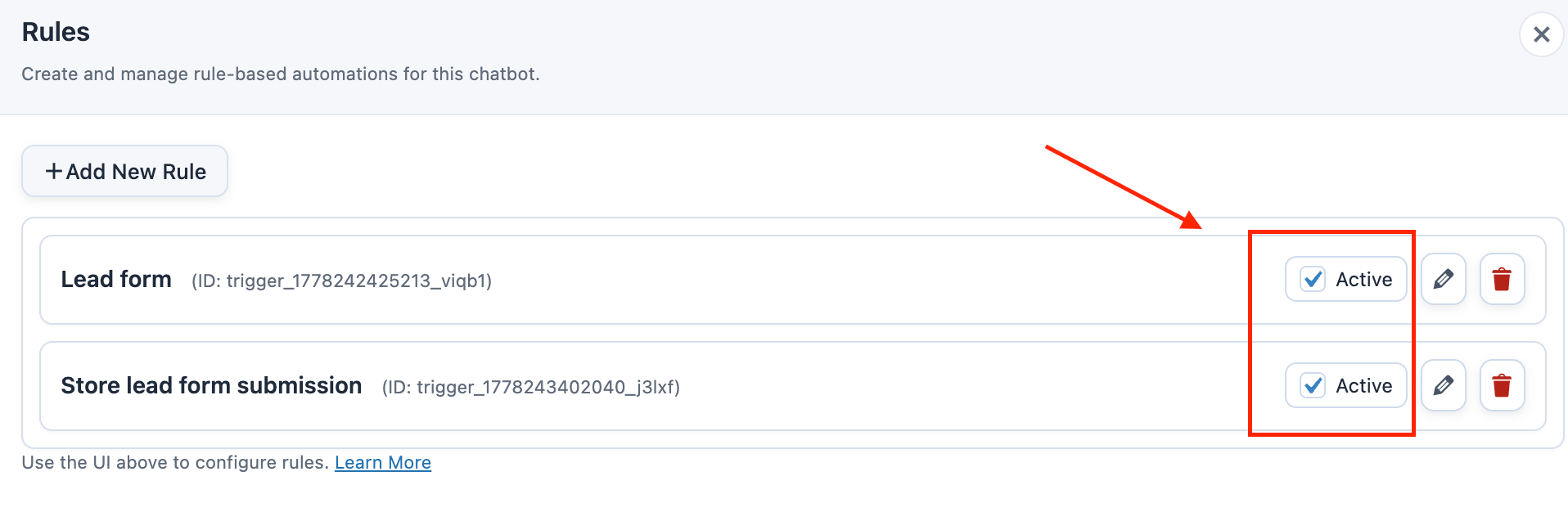 Chatbot Rules