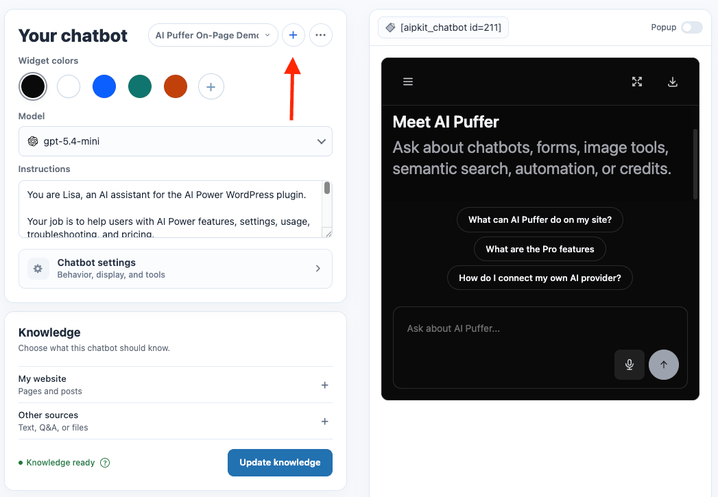 Create chatbot