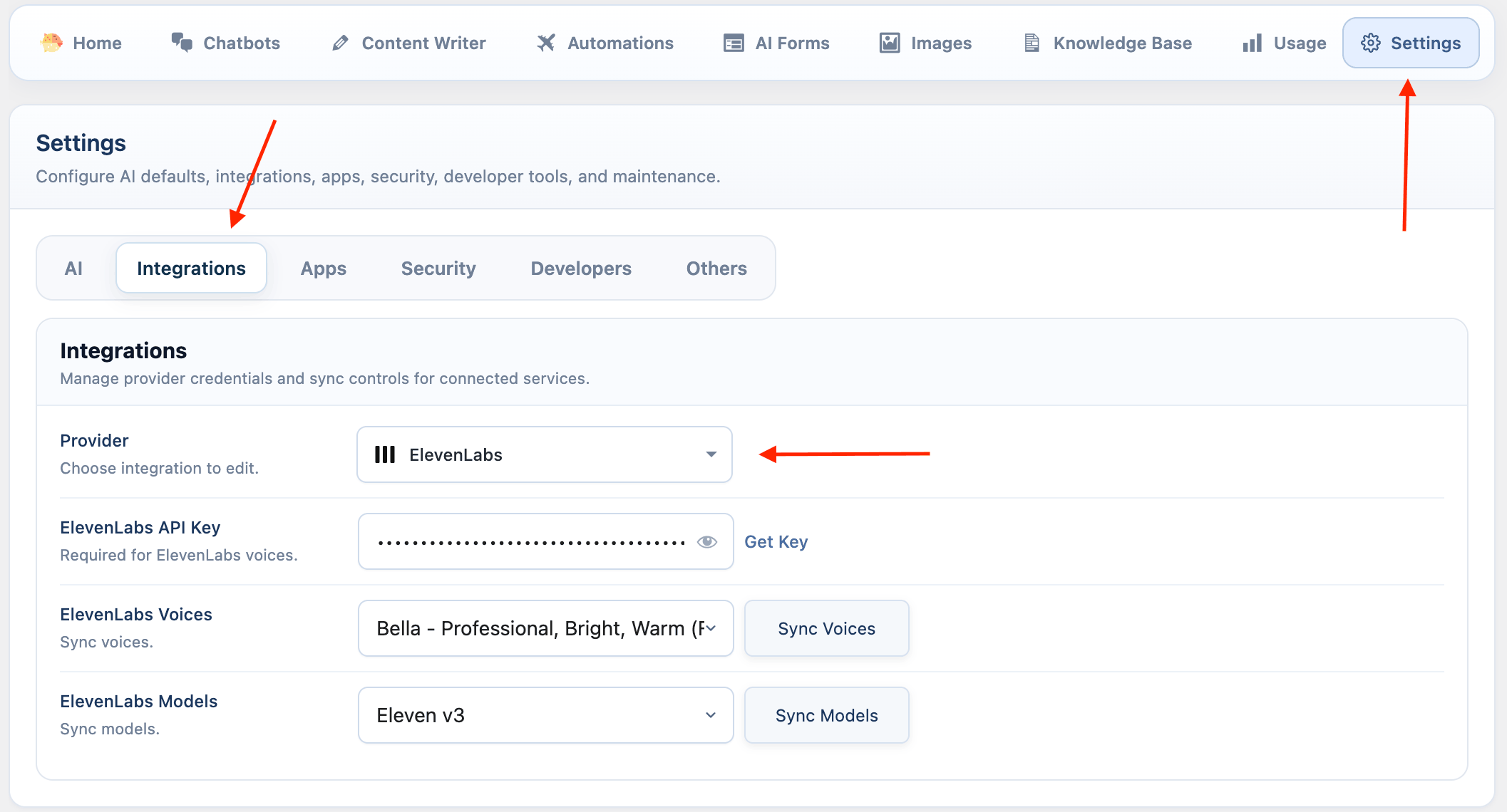 ElevenLabs API key