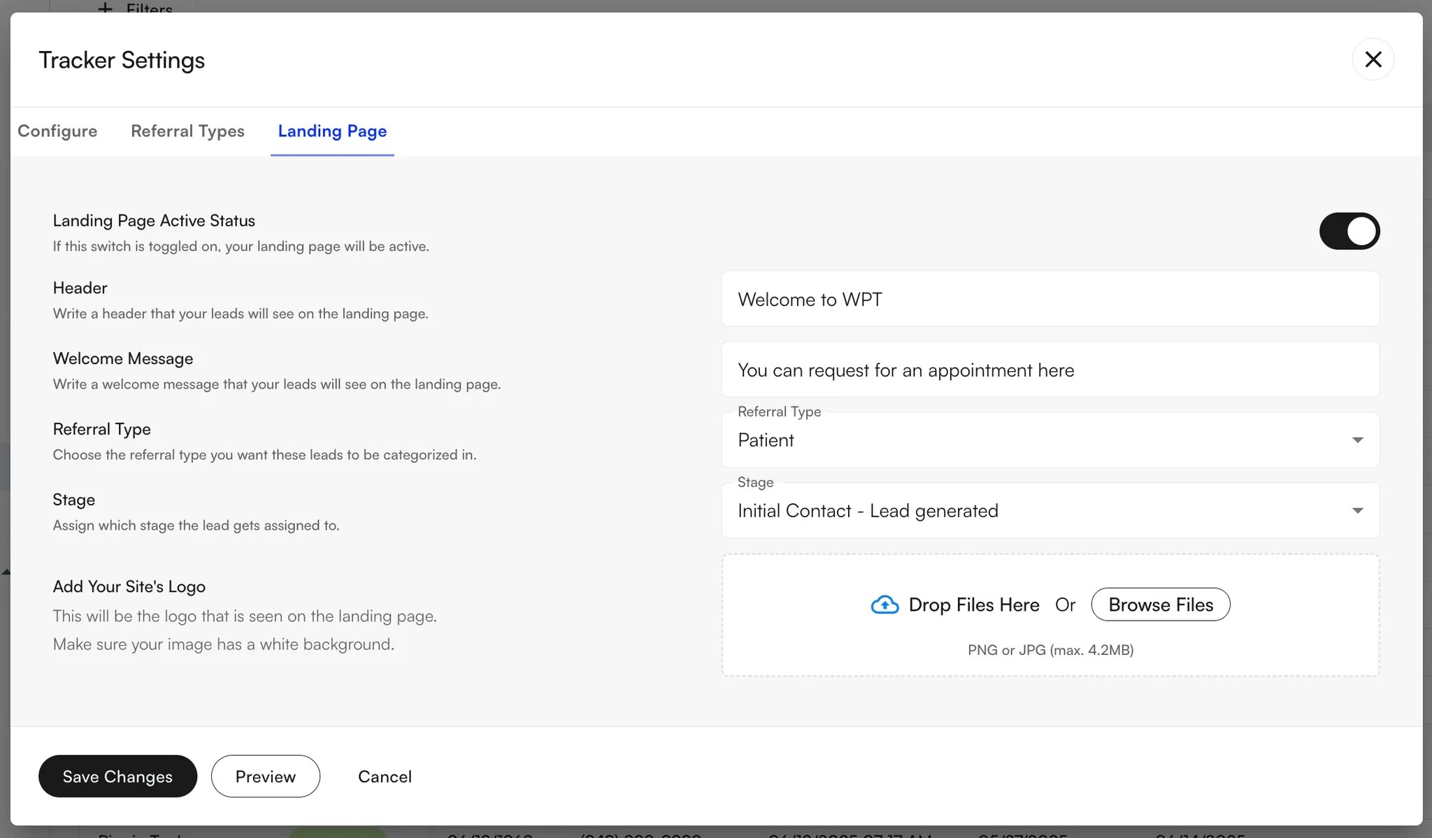Lead Landing Page Web