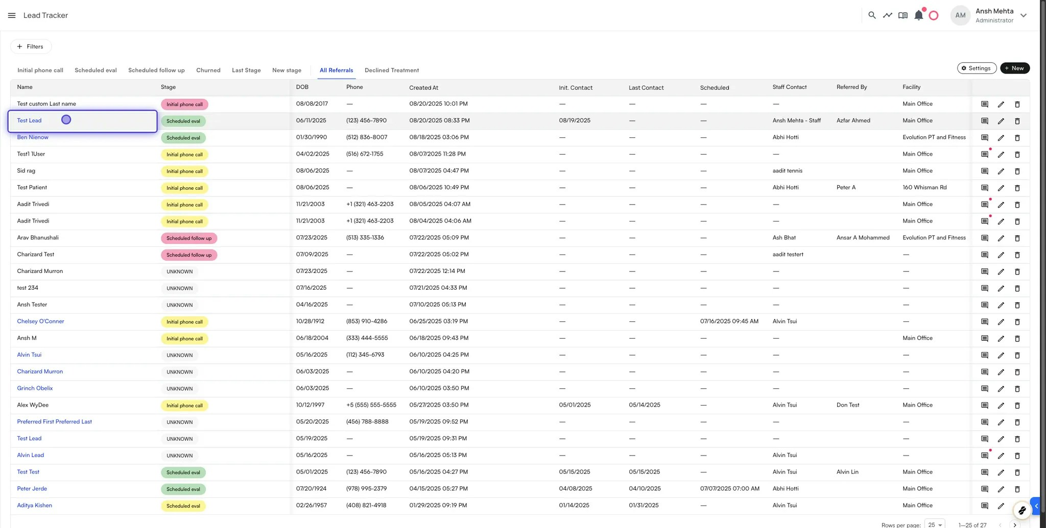 Lead Tracker Nav Web