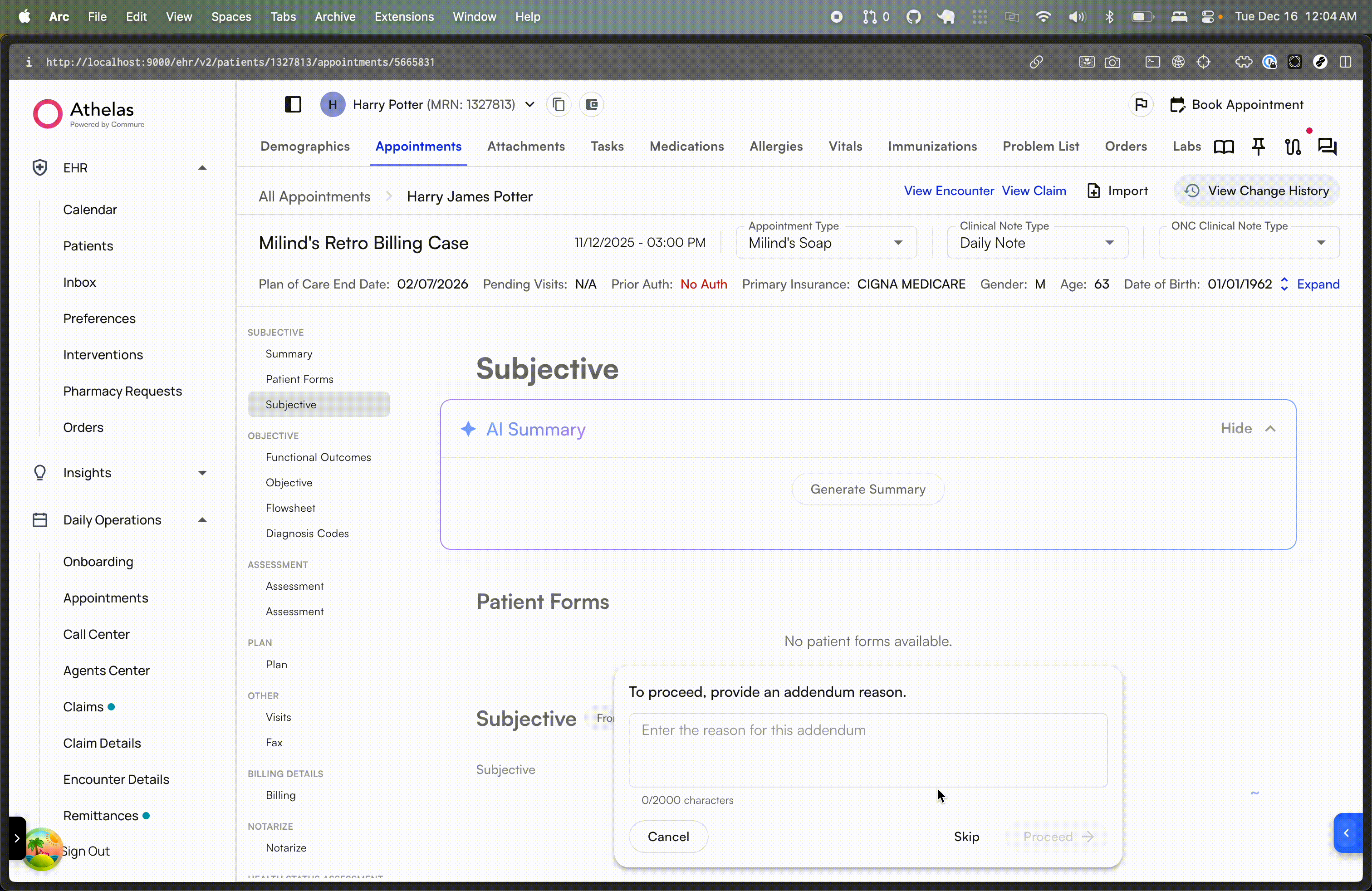 Billing Addendums Creating and managing billing addendums