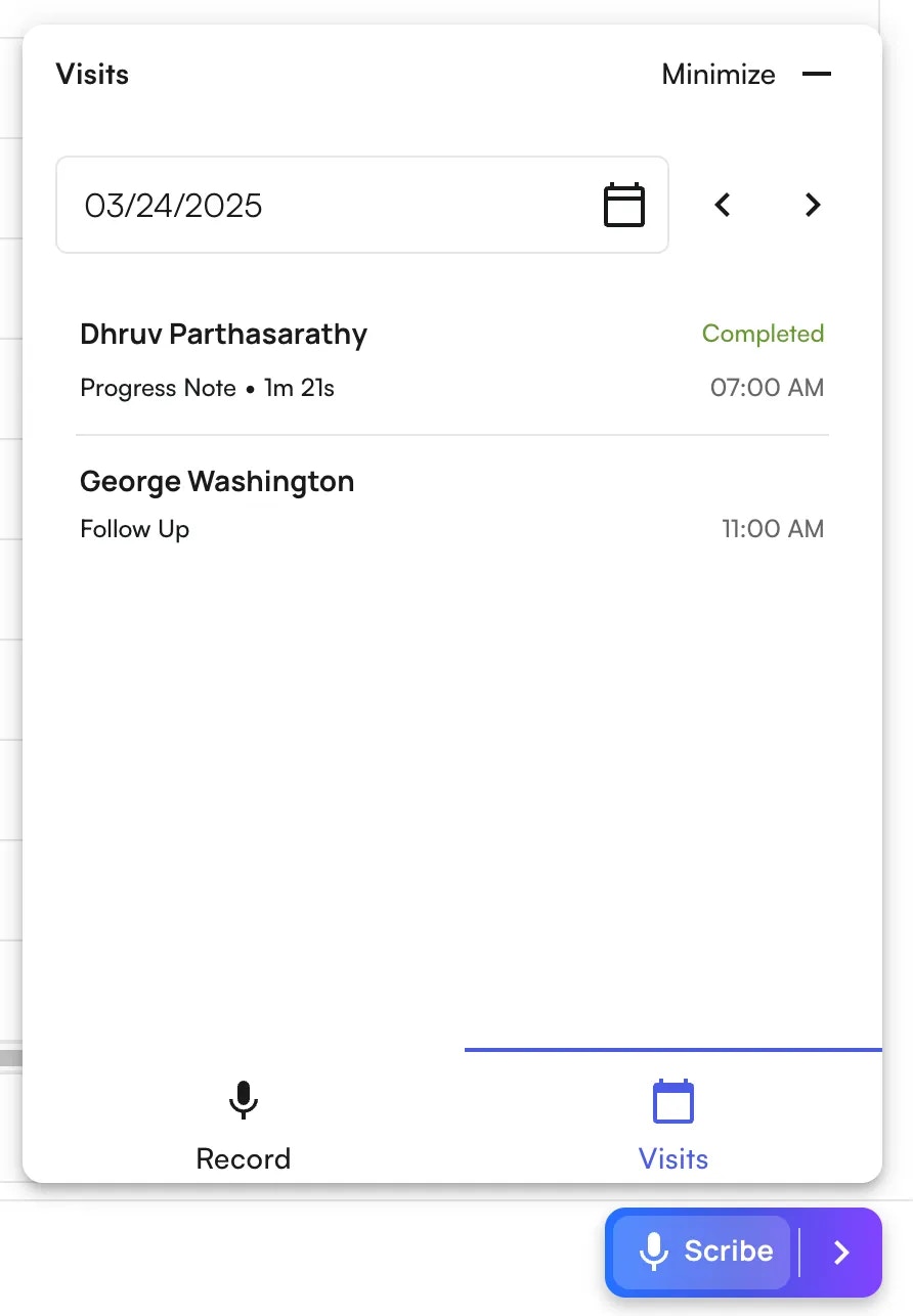 Scribe Visits Web Scribe Visits Web