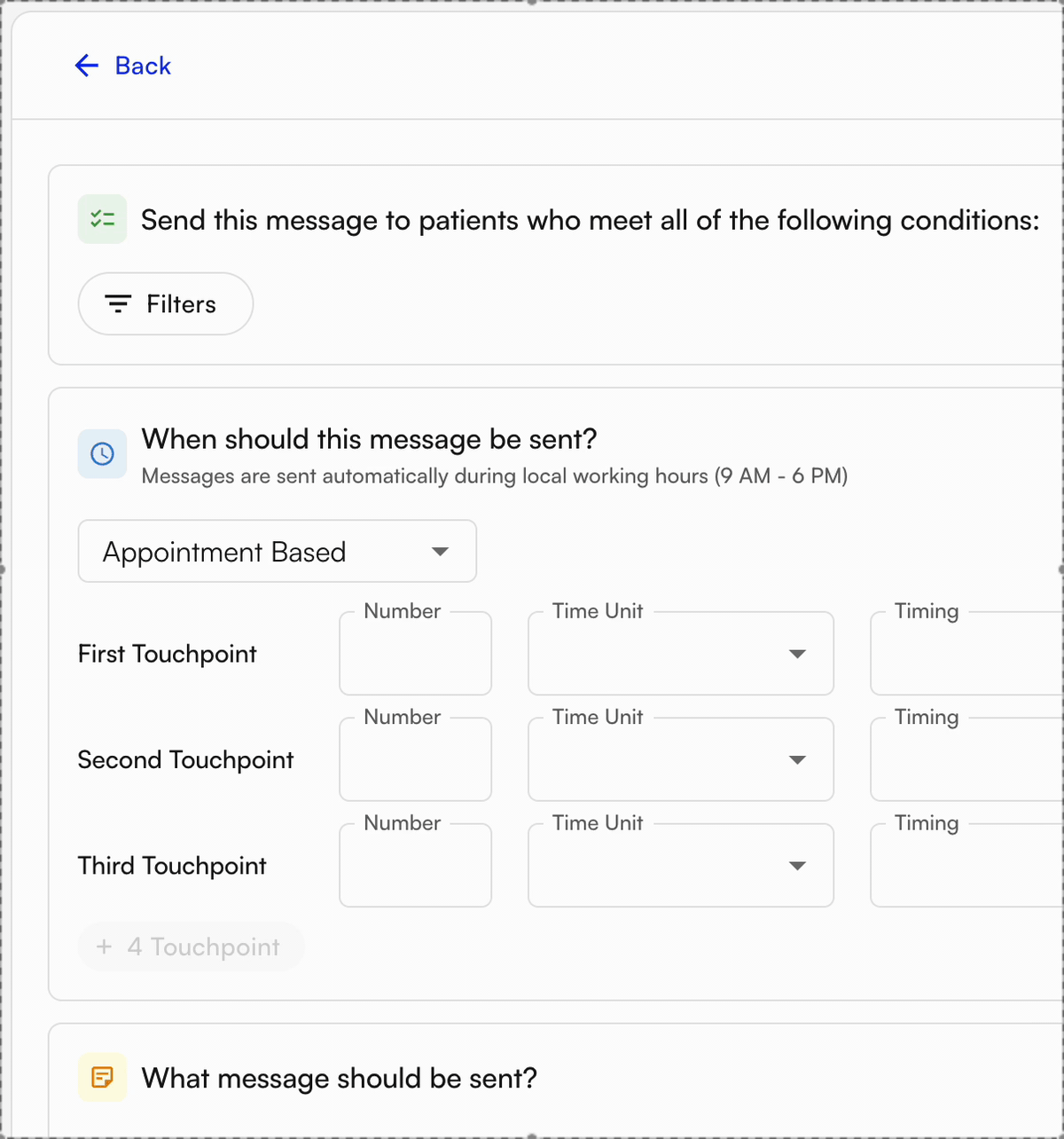 Recipient Age filter