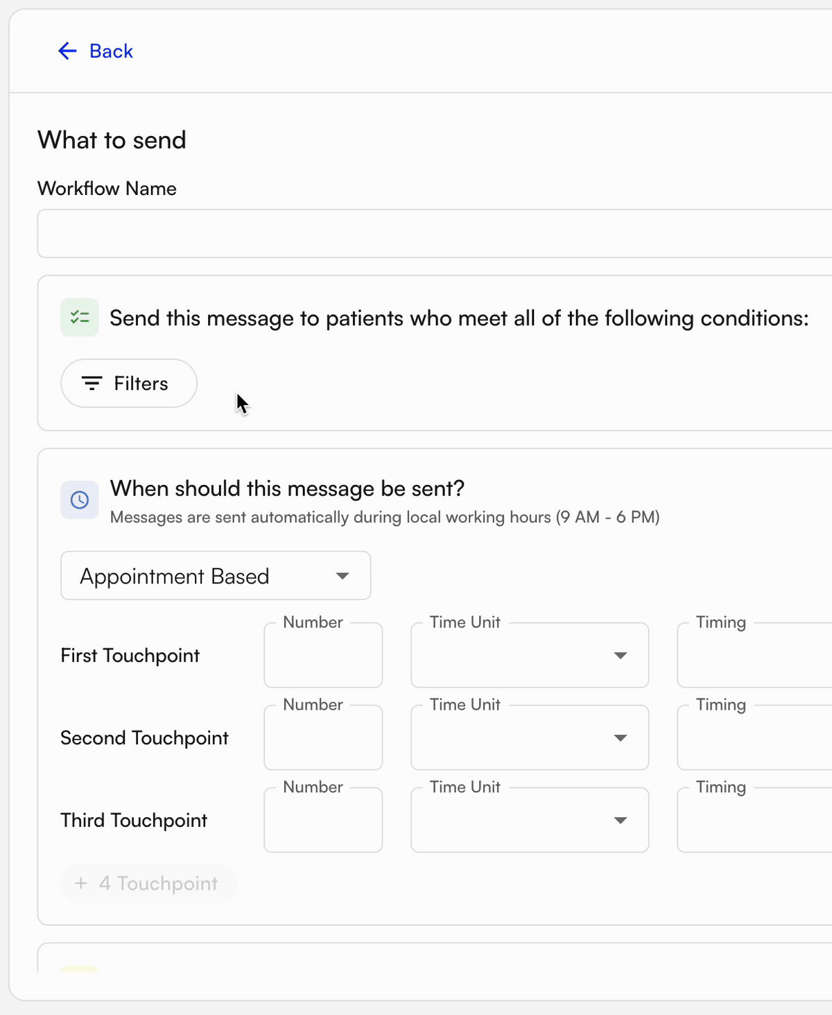 Appointment Type filter