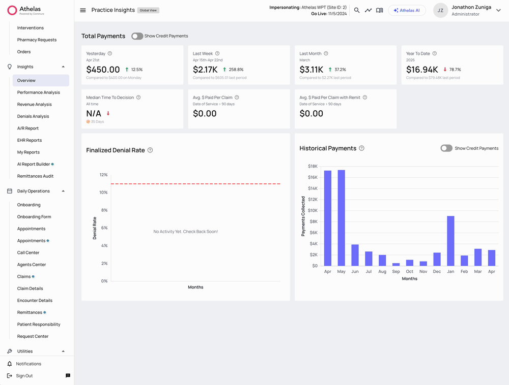 Navigating to My Practice → Marketing