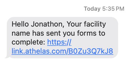 Branding on an outbound text message